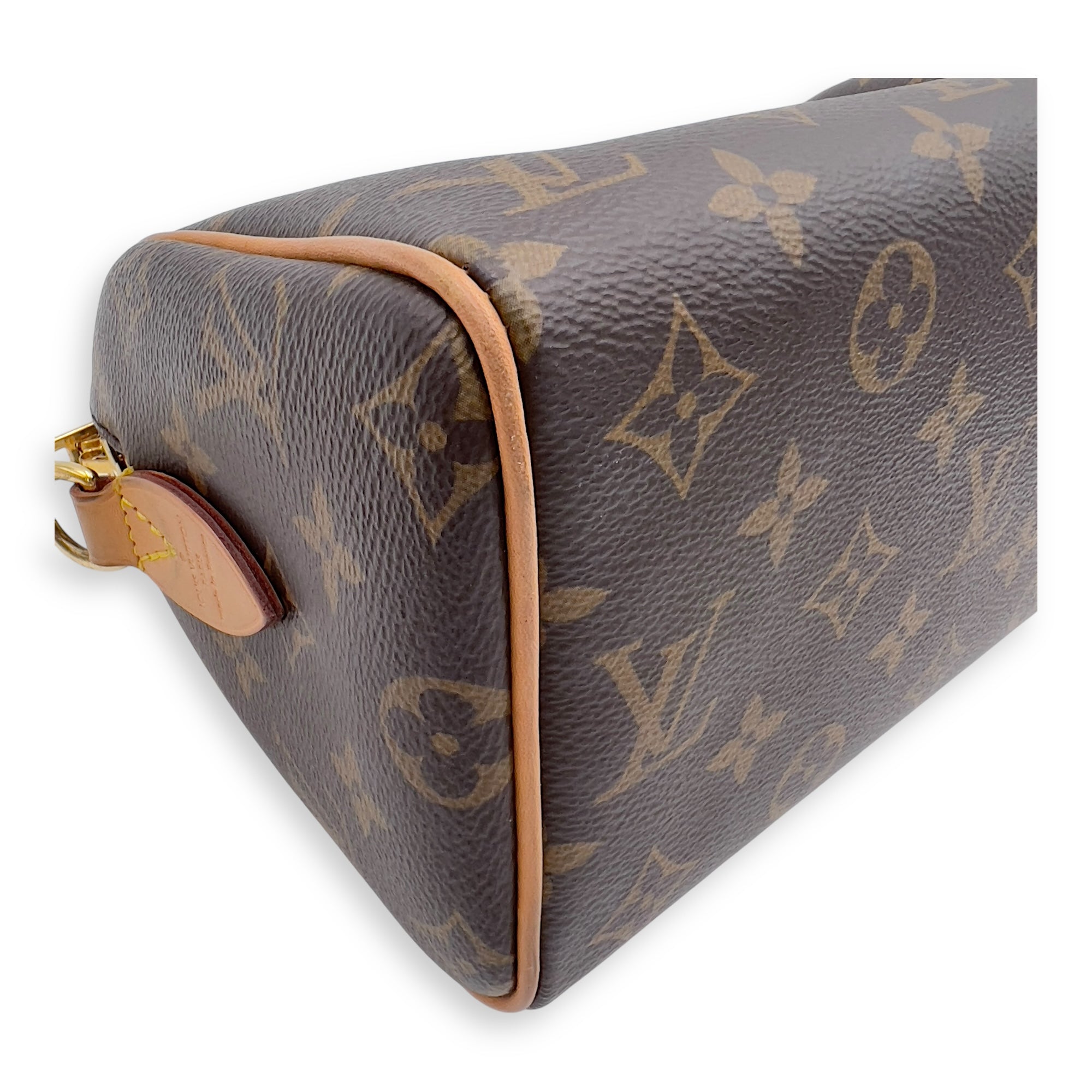 Speedy Bandouliere Top Handle Bag 20 Brown in Monogram Coated Canvas, Gold hardware - Image 8