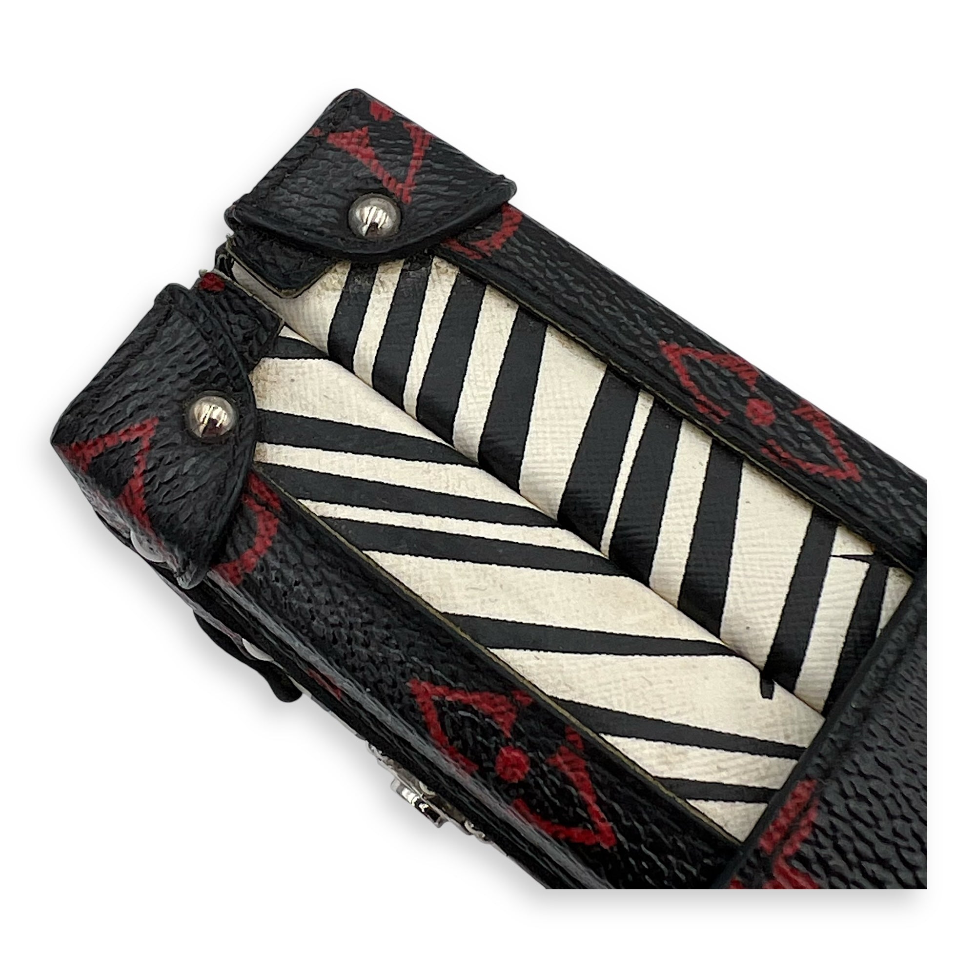 Trunk Shoulder Bag Palm Nour Cruise in Monogram Coated Canvas, Silver hardware - Image 10