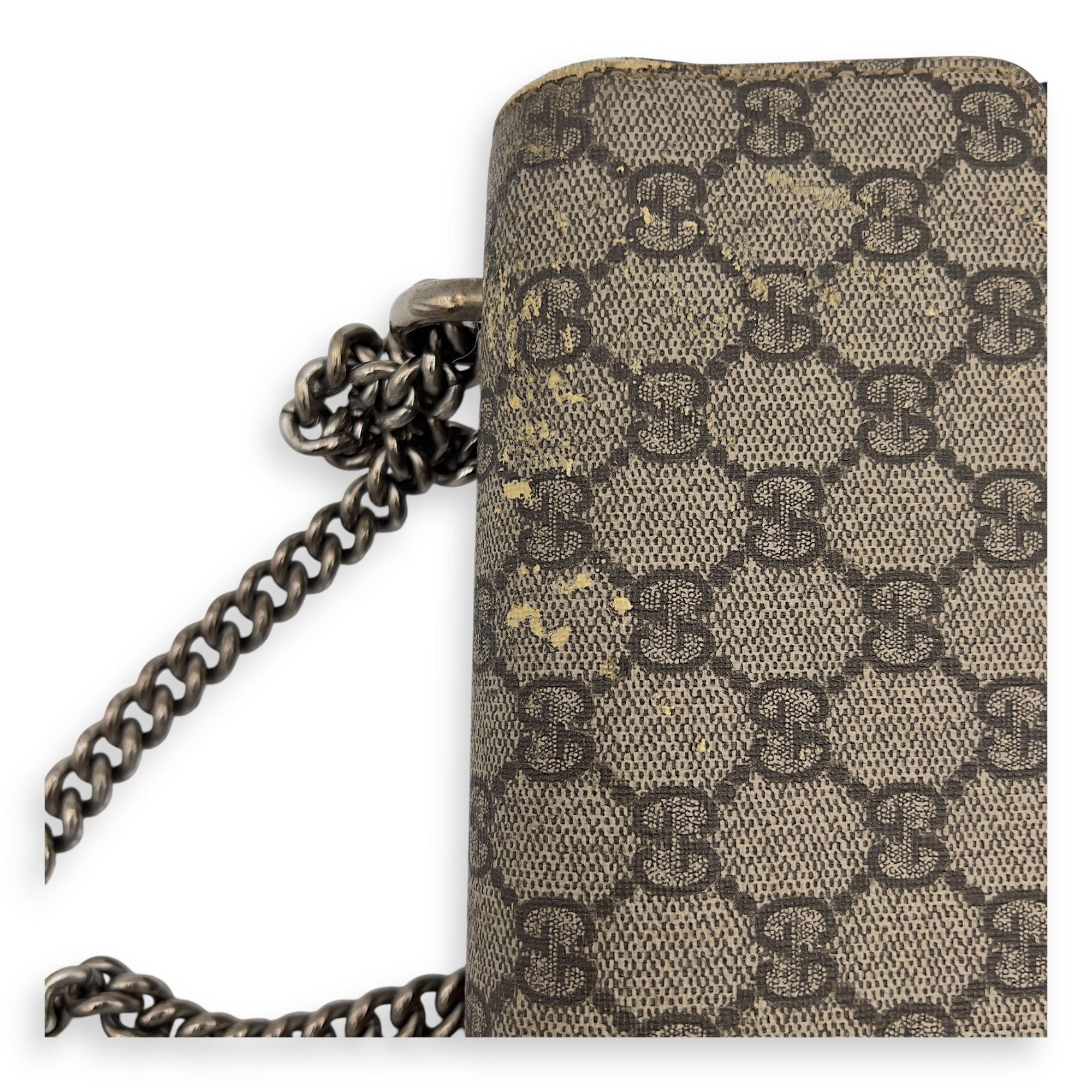 Dionysus Shoulder Bag Beige in Suede Leather, Silver hardware - Image 9