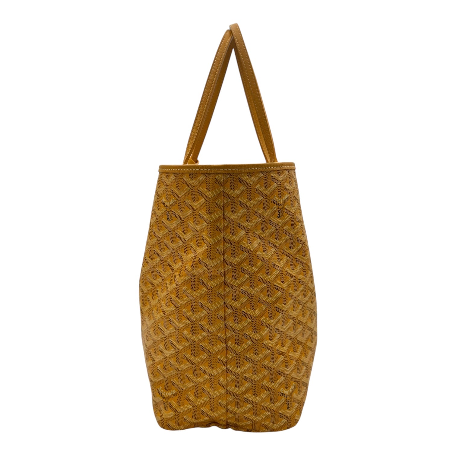 Saint Louis PM Yellow Tote Bag in Coated Canvas, Silver hardware - Image 4