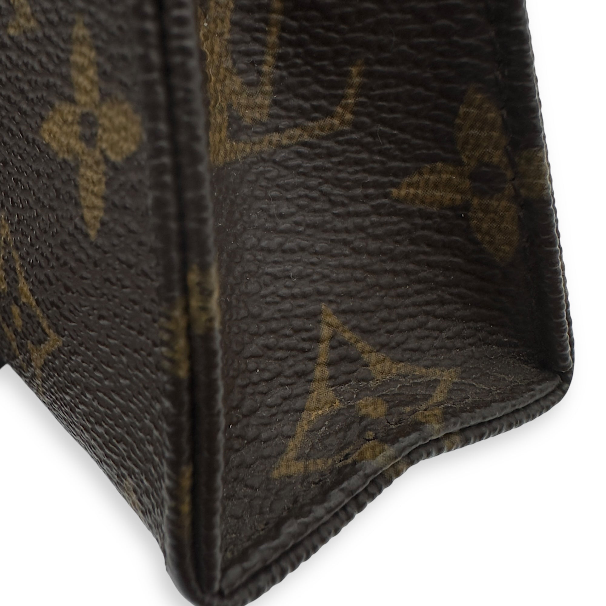 Pochette Pouch 15 Brown in Monogram Coated Canvas, Gold hardware - Image 15