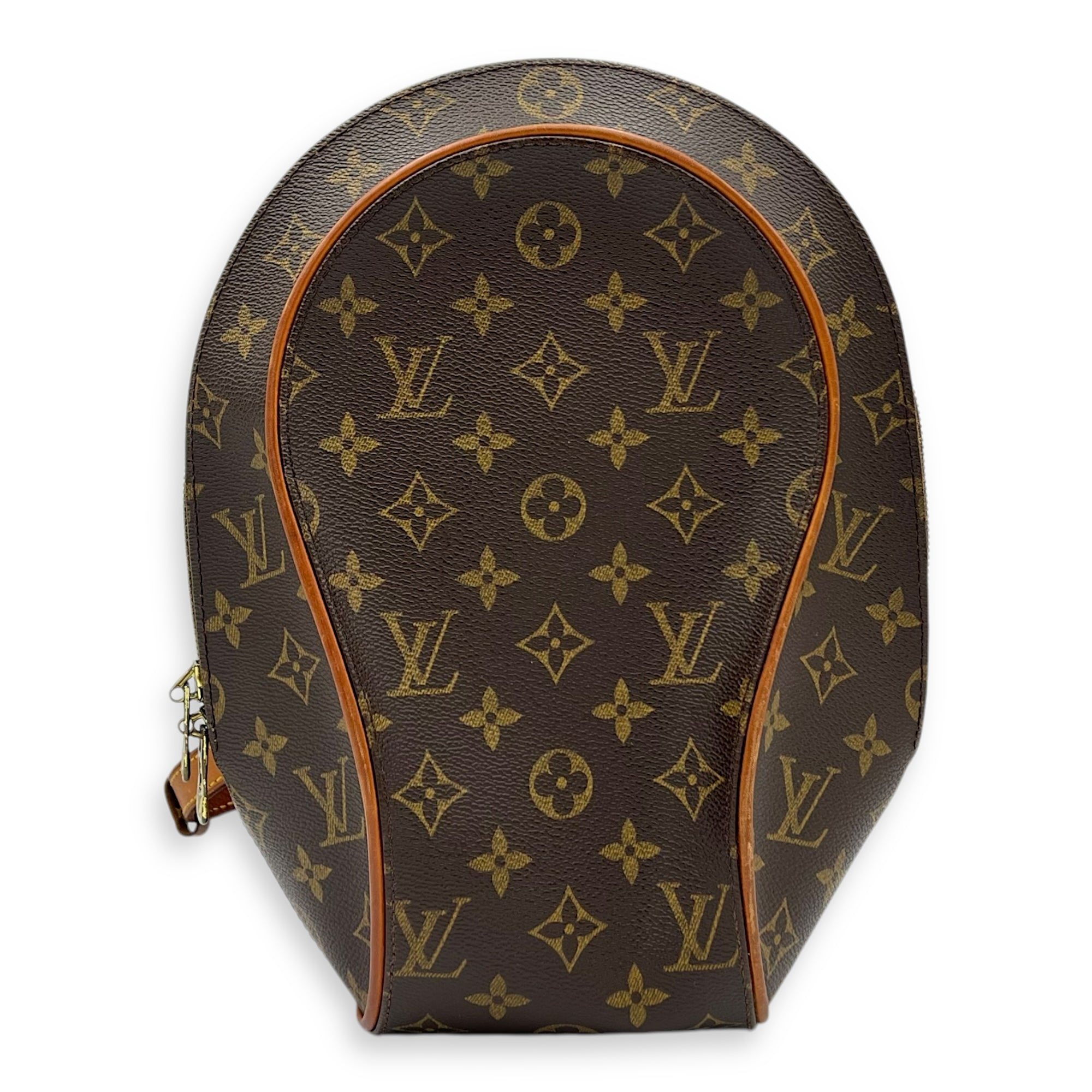 Ellipse Backpack Brown in Monogram Coated Canvas, Gold hardware