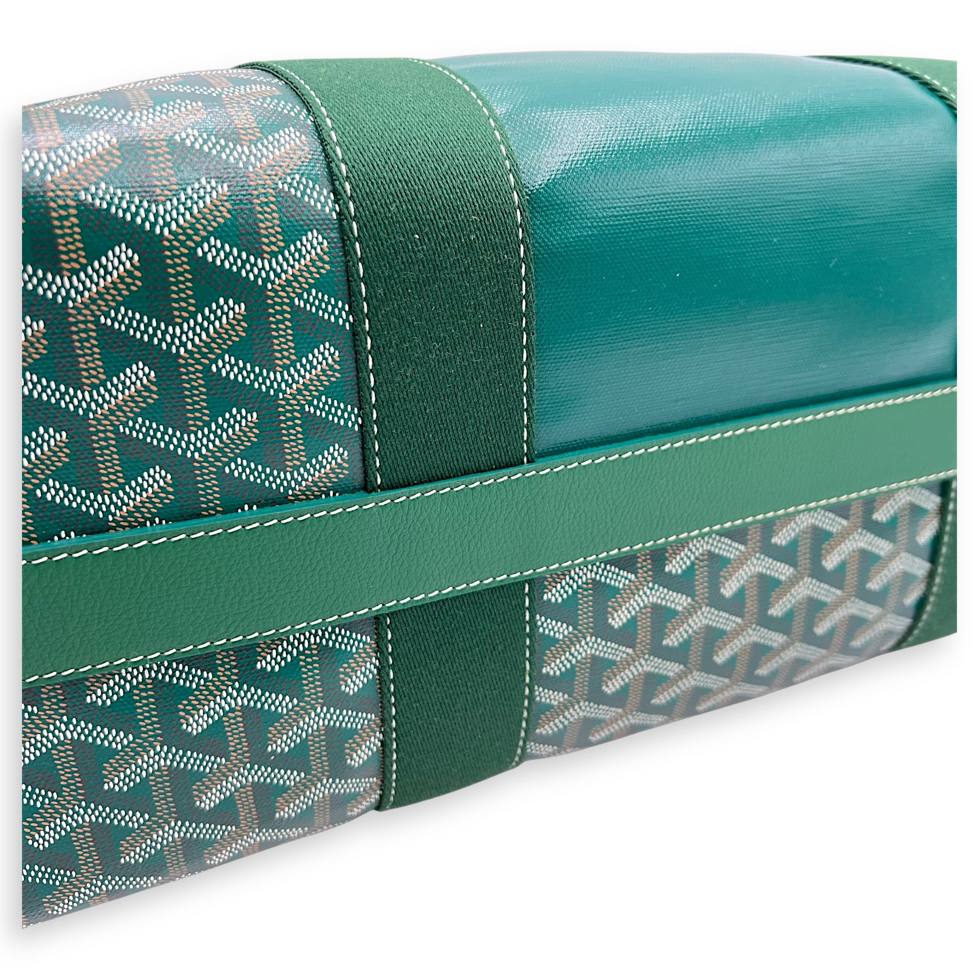 Villette Tote Bag Green in Coated Canvas - Image 11