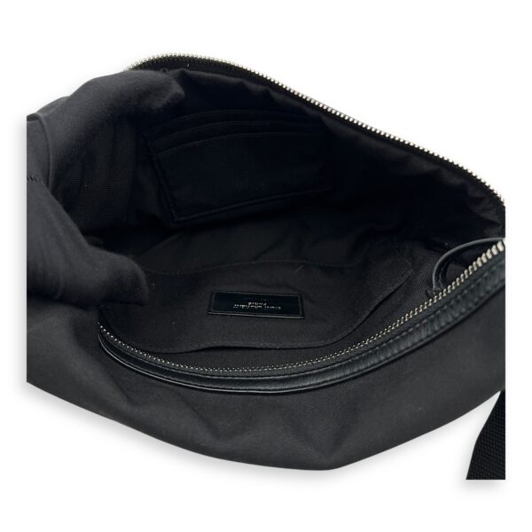 City Belt Bag Black in Canvas, Silver hardware - Image 7