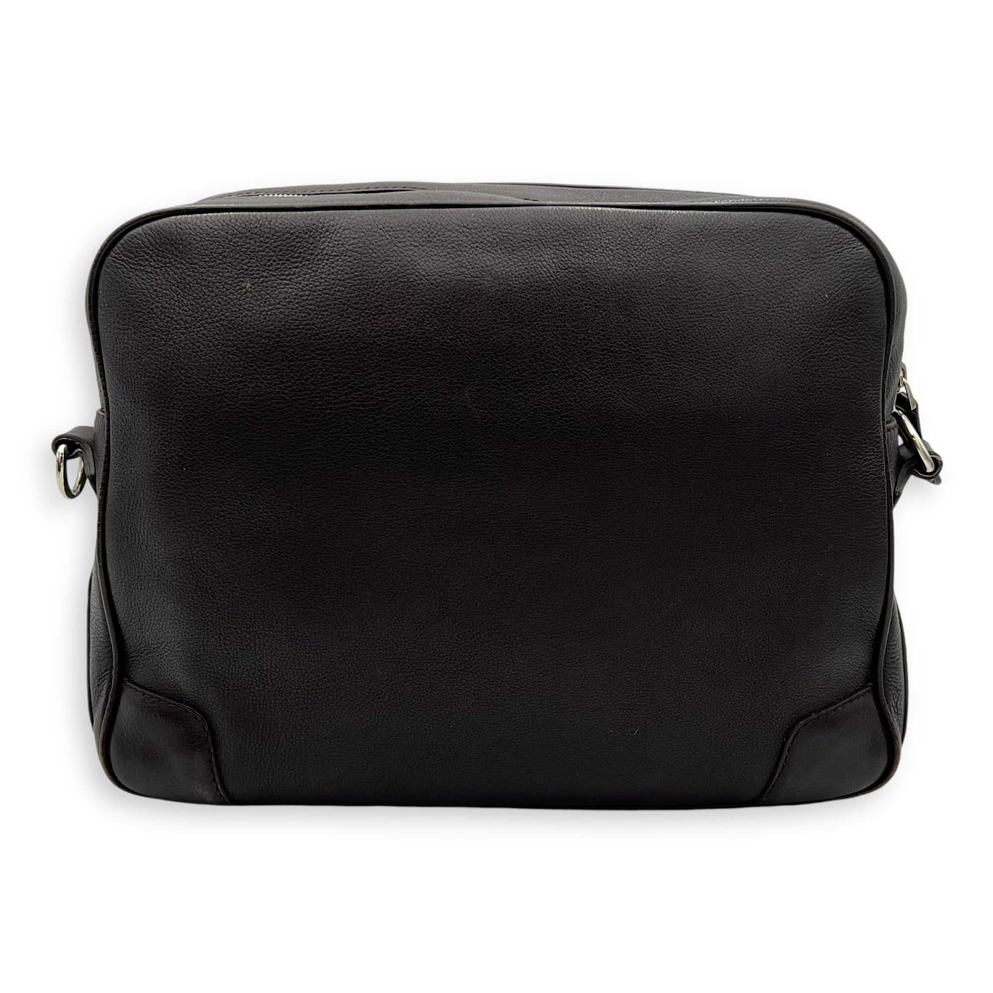 Classic Brown Messenger in Calfskin, Silver hardware - Image 3