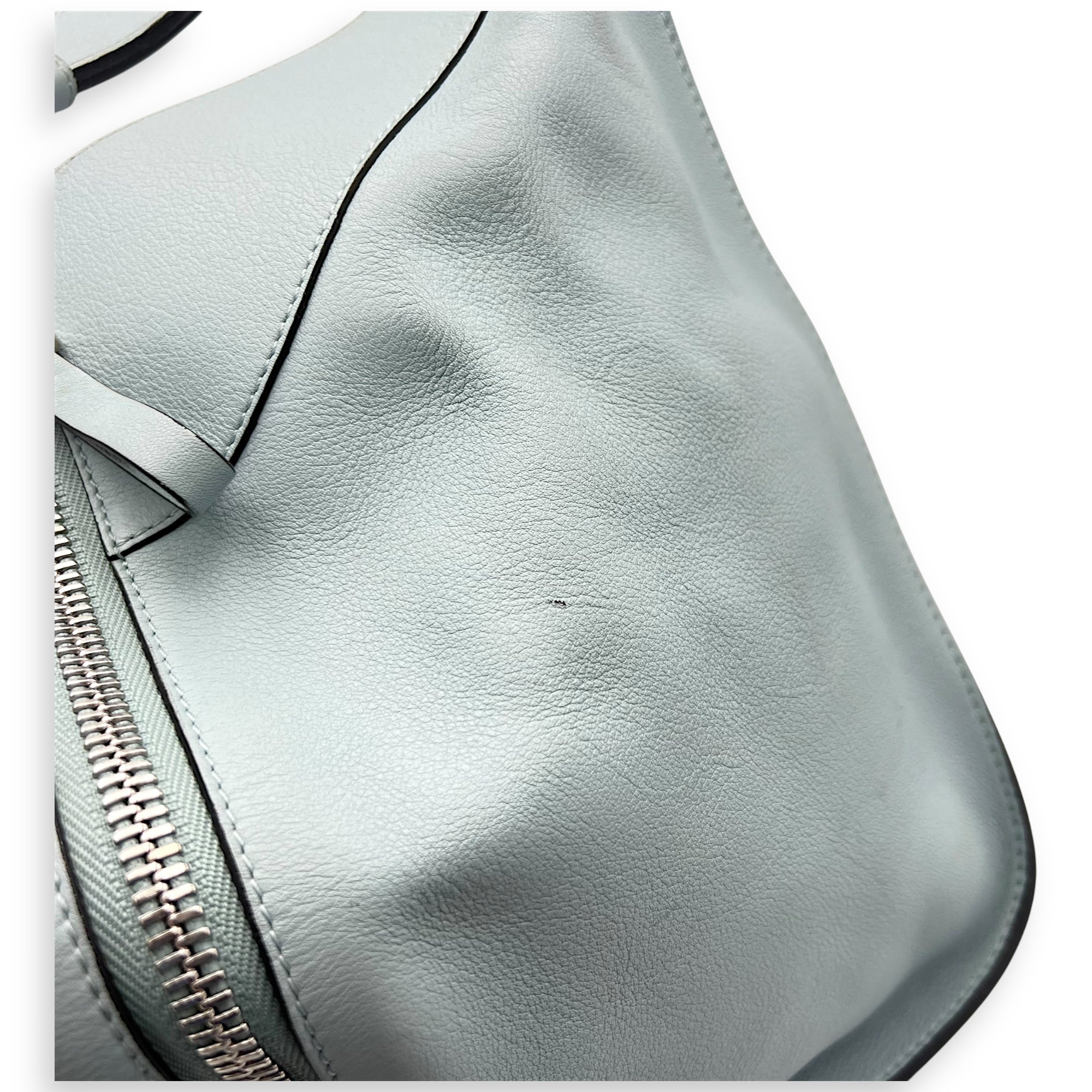 Hammock Medium Blue Top Handle Bag in Calfskin, Silver hardware - Image 12