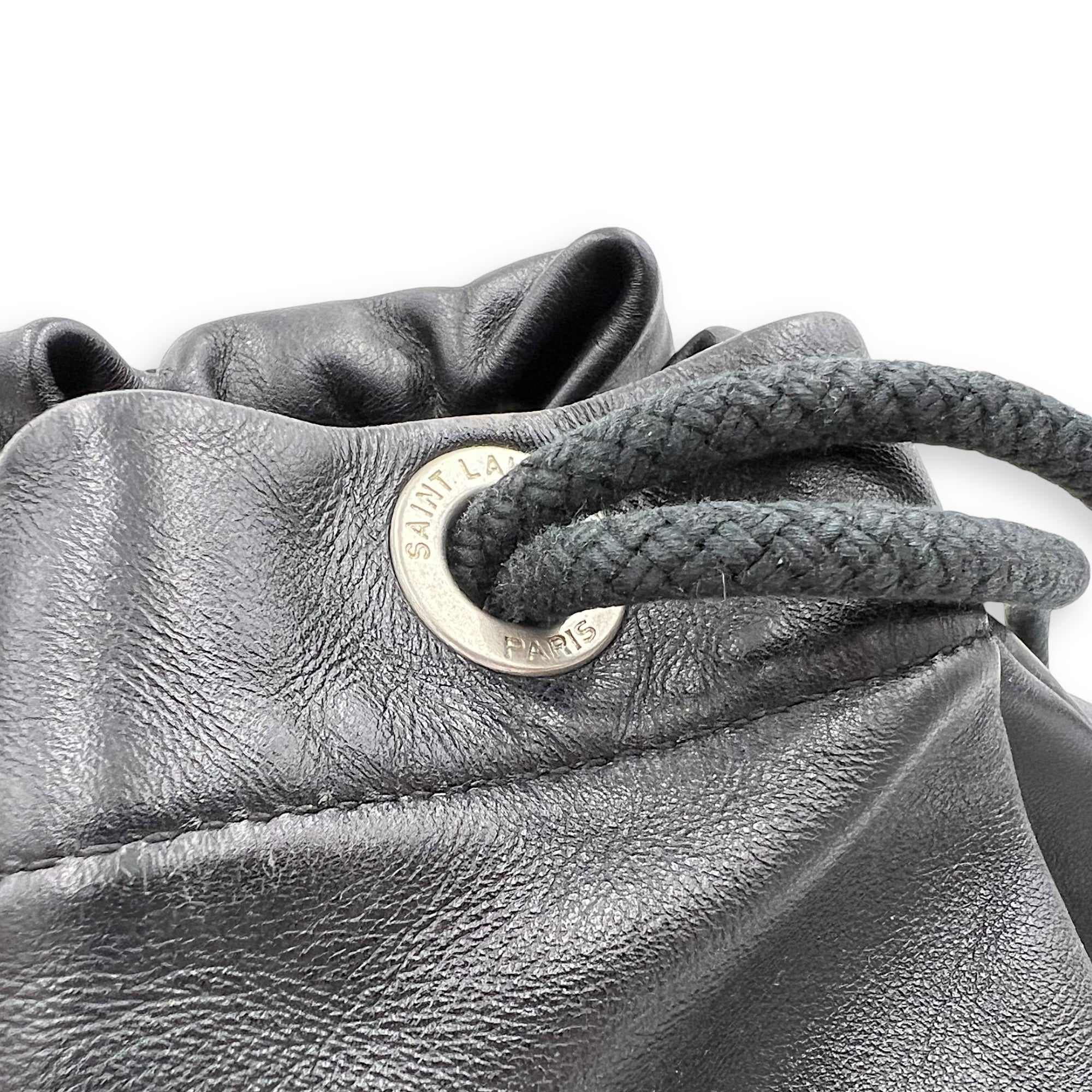 Logo Backpack Black in Calfskin, Silver hardware - Image 12
