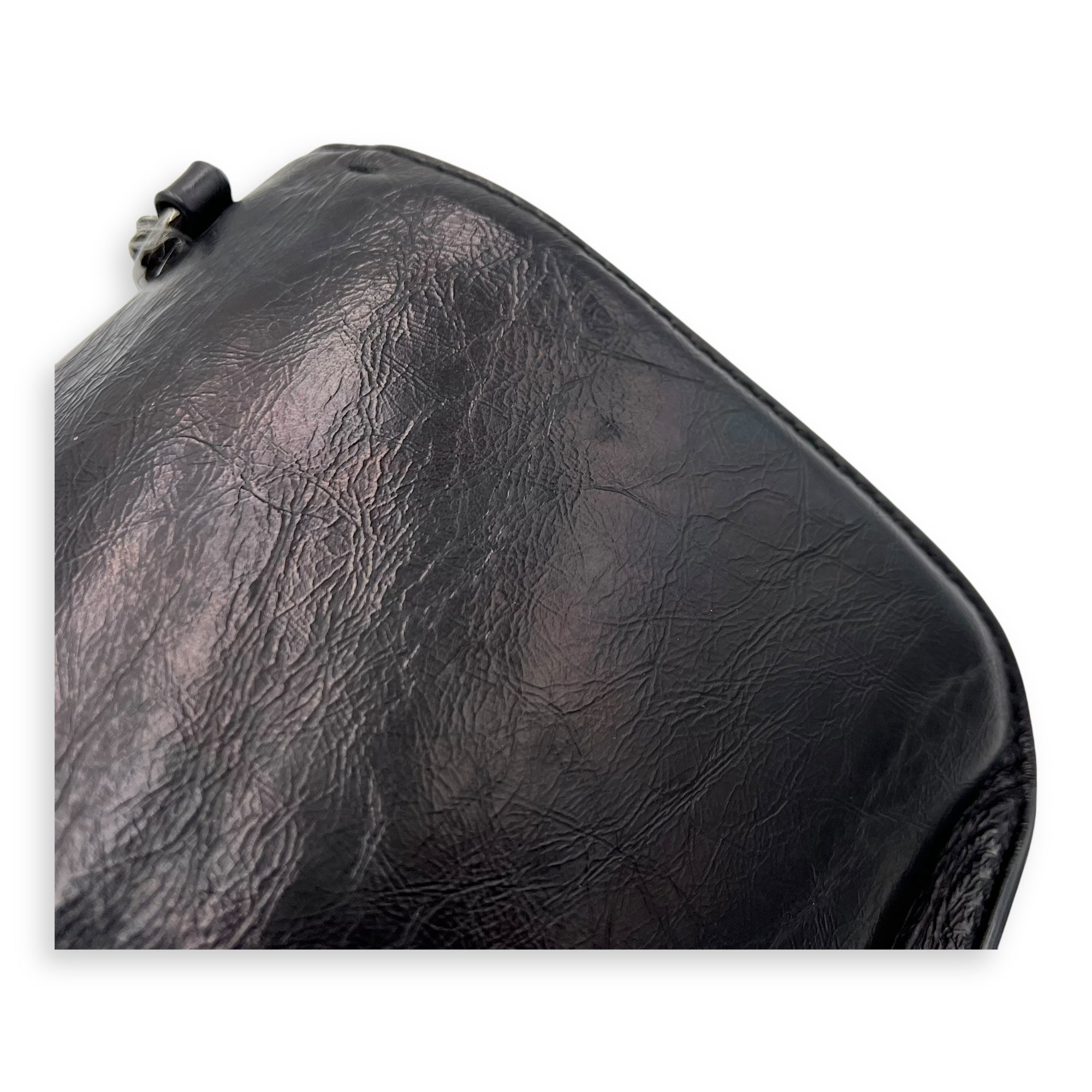 Glamlock Black Shoulder Bag in Calfskin, So Black hardware - Image 13