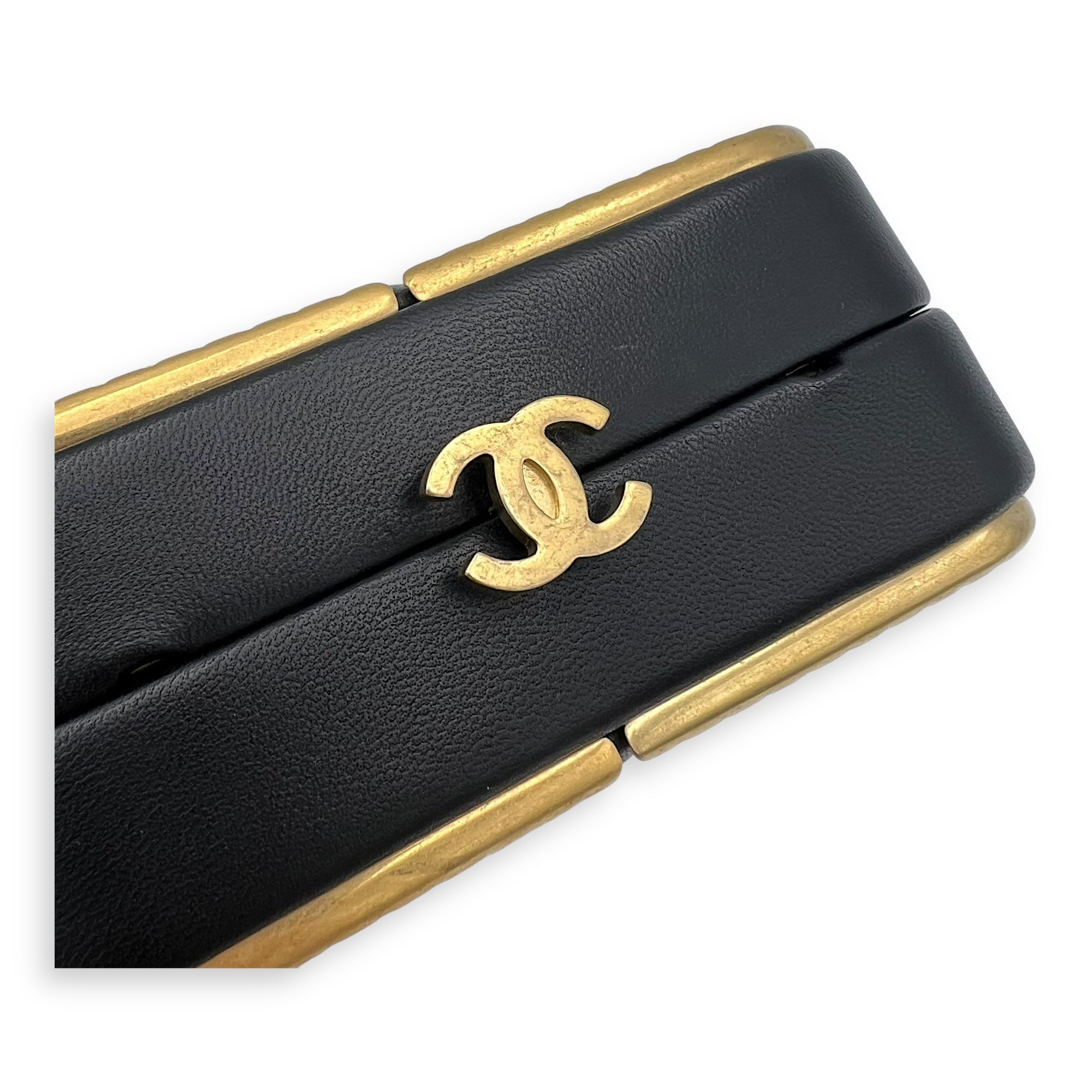 METAL Crossbody Bag Black in Lambskin, Gold hardware - Image 8