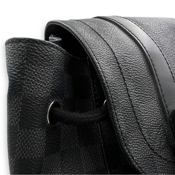 Christopher Backpack Graphite in Coated Canvas, Silver hardware - Image 13