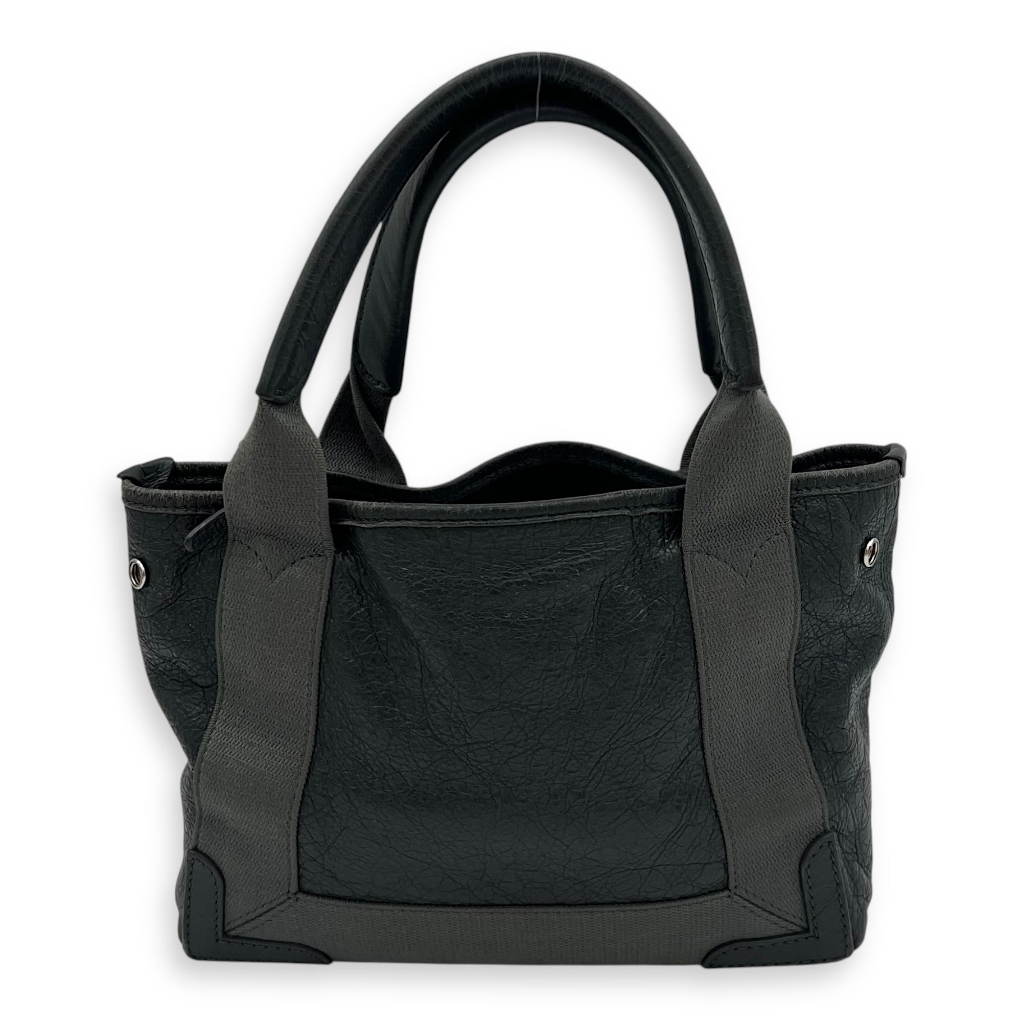 Cabas XS Grey Tote Bag in Calfskin, Silver hardware - Image 4