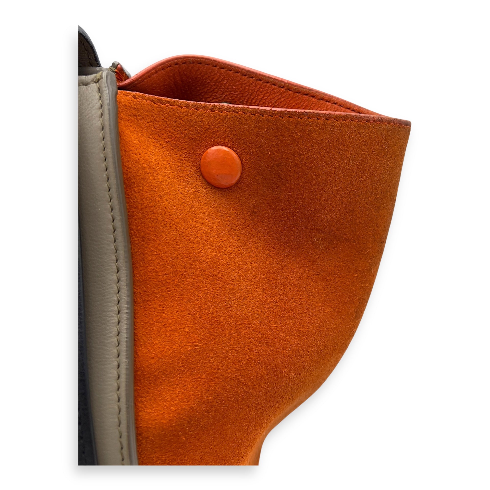 Trapeze Top Handle Bag Medium Black in Calfskin, Silver hardware - Image 16