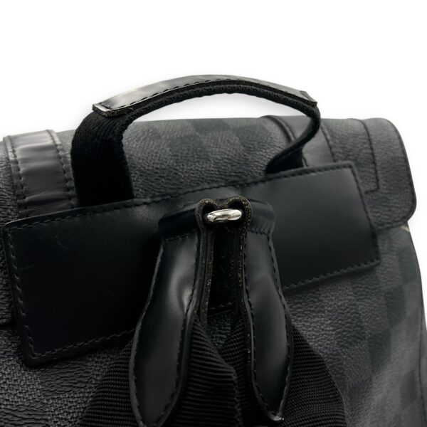 Christopher Backpack Graphite in Coated Canvas, Silver hardware - Image 14