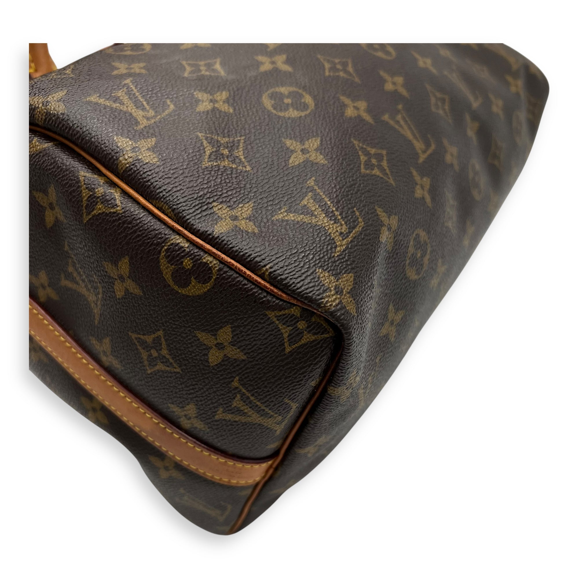 Speedy Bandouliere Top Handle Bag 30 Brown in Monogram Coated Canvas, Gold hardware - Image 12