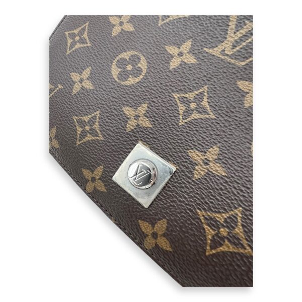 Chain It Top Handle Bag Brown in Monogram Coated Canvas, Silver hardware - Image 11