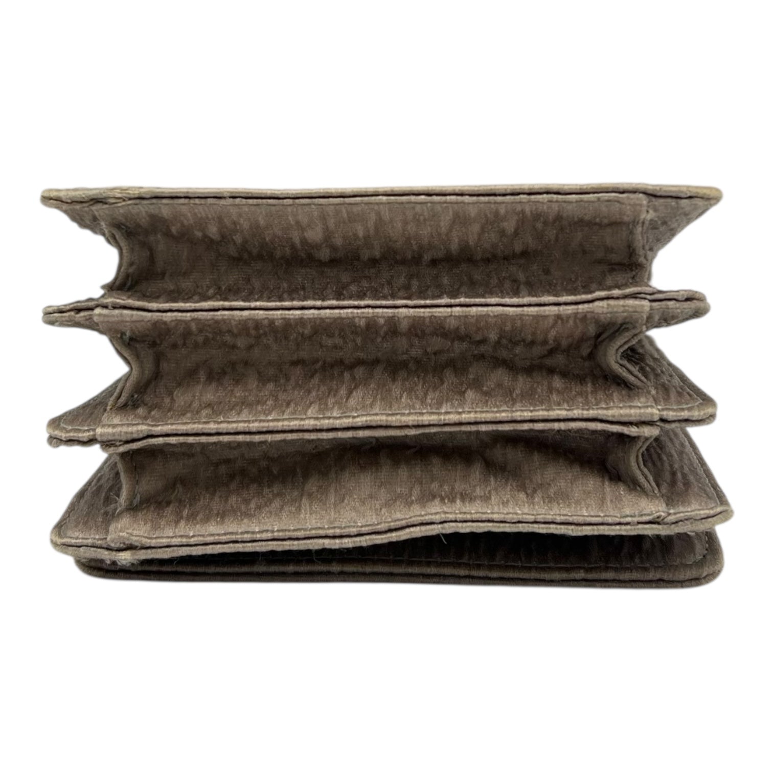 Logo Beige Shoulder Bag in Fabric, Silver hardware - Image 6