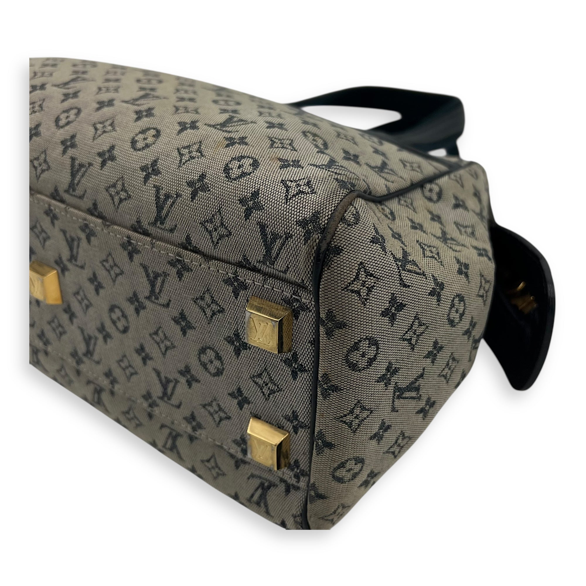 Josephine Shoulder Bag Grey in Jacquard, Gold hardware - Image 8