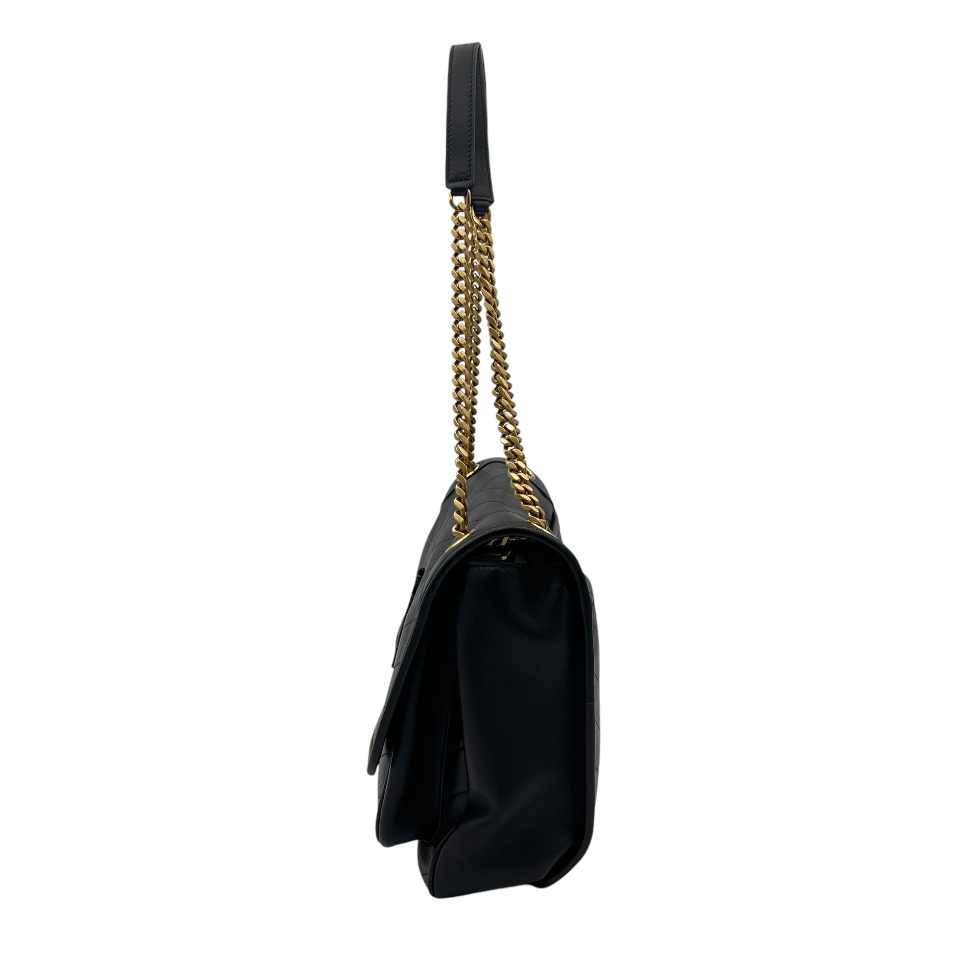 Niki Medium Black Shoulder Bag in Lambskin, Gold hardware - Image 4