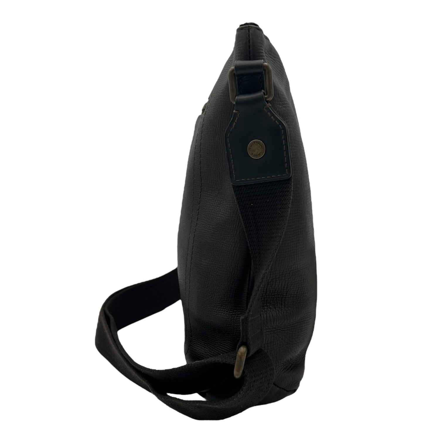 Utah Crossbody Bag Brown in Taiga Leather, Brushed Gold hardware - Image 5