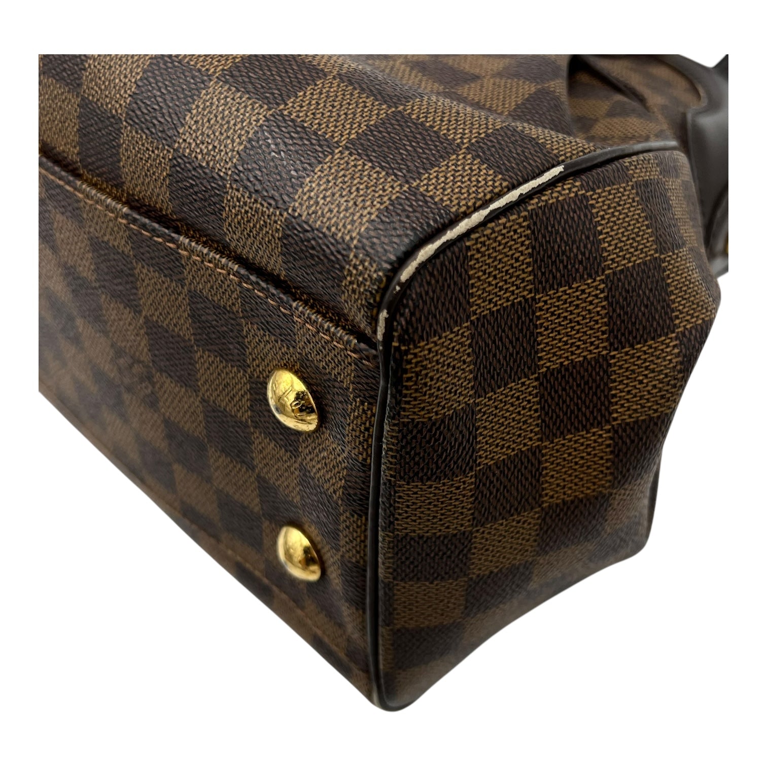 Trevi PM Damier Ebene Top Handle Bag in Coated Canvas, Gold hardware - Image 15