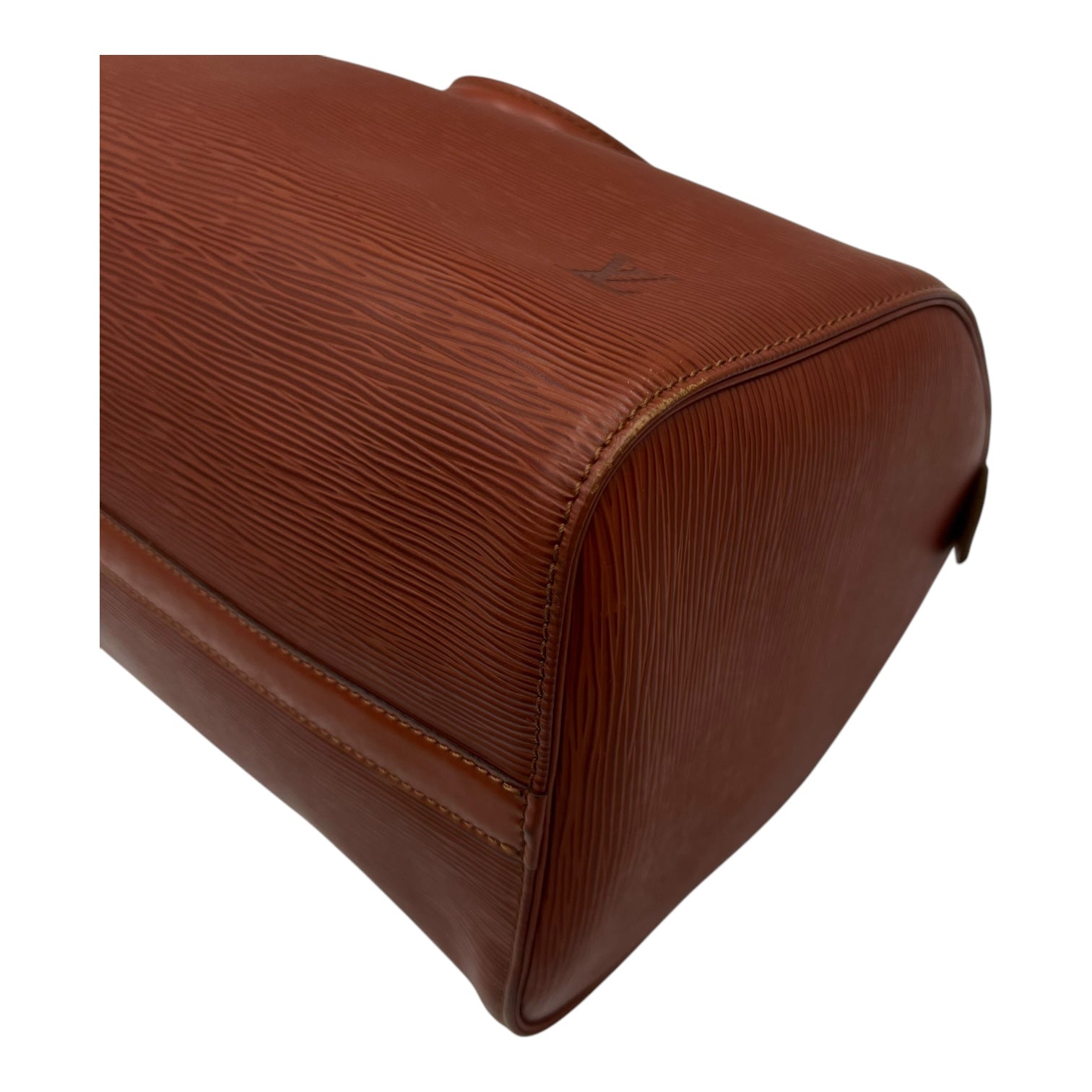 Speedy Brown Top Handle Bag in Epi Leather, Gold hardware - Image 14