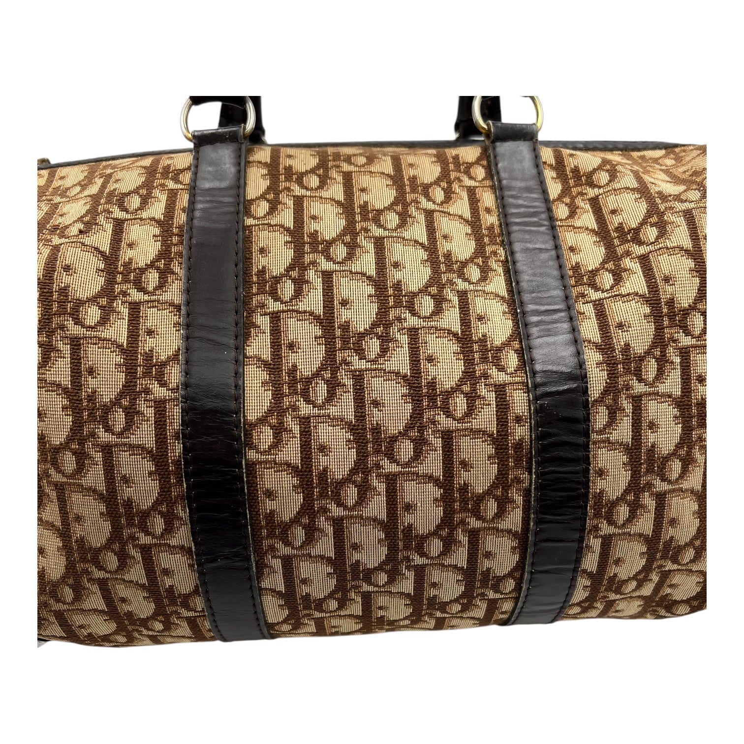 Trotteur Top Handle Bag Brown in Coated Canvas, Silver hardware - Image 18