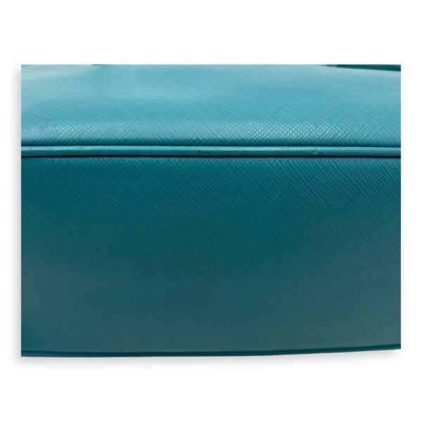 Galleria Top Handle Bag Blue in Saffiano Leather, Gold hardware - Image 13