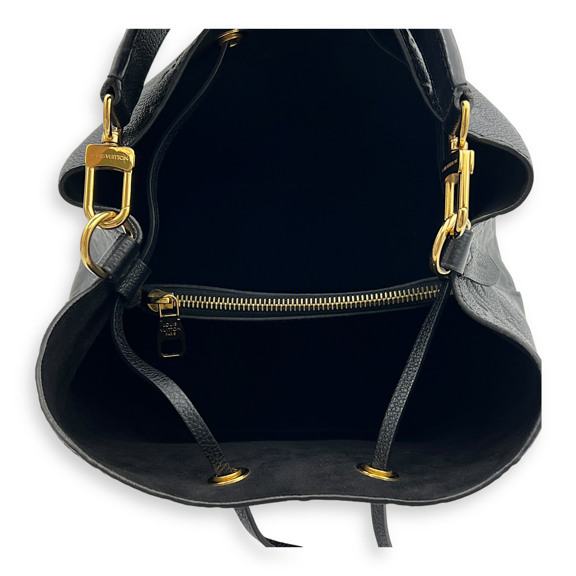 NeoNoe MM Black Bucket Bag in Monogram Empreinte Leather, Gold hardware - Image 7