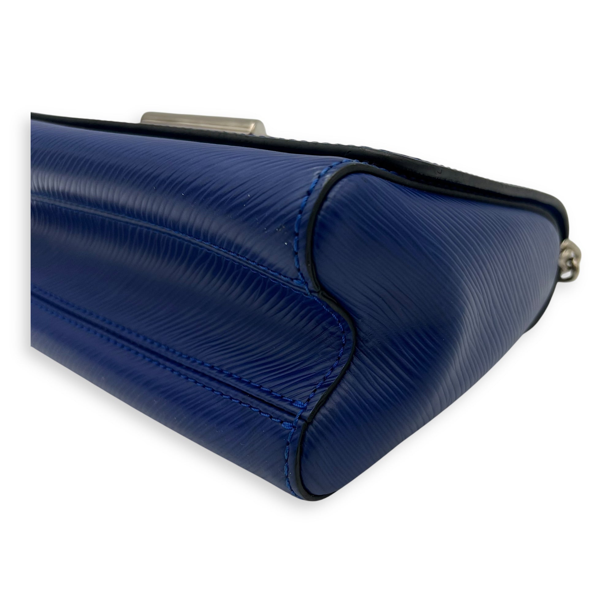 Twist PM Blue Shoulder Bag in Epi Leather, Gold hardware - Image 10