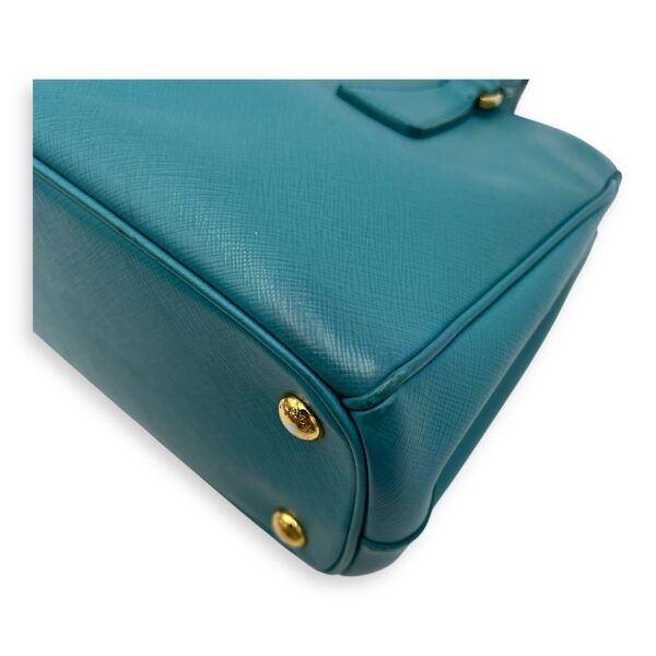 Galleria Top Handle Bag Blue in Saffiano Leather, Gold hardware - Image 11