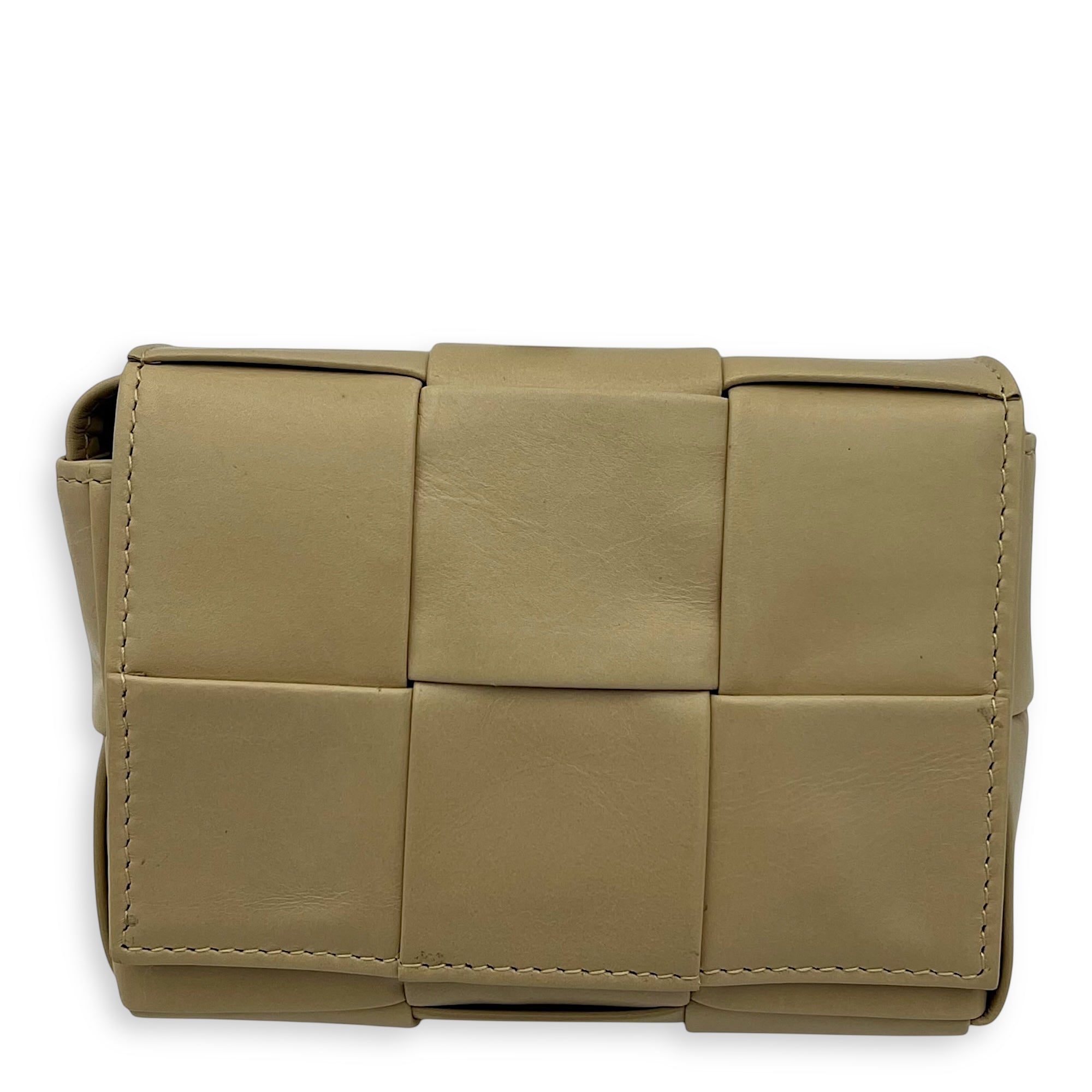 Cassette Candy Beige Crossbody Bag in Calfskin