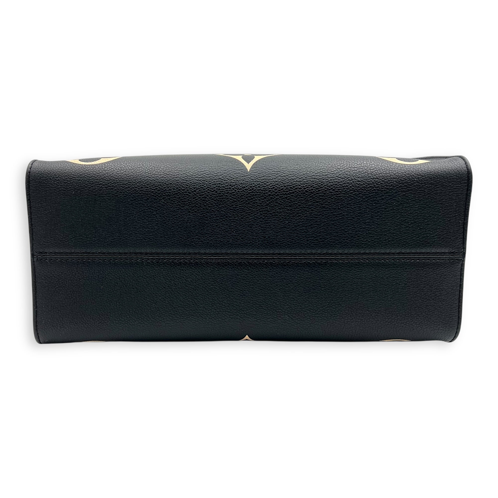 OnTheGo MM Blue Top Handle Bag in Empreinte Leather, Gold hardware - Image 6