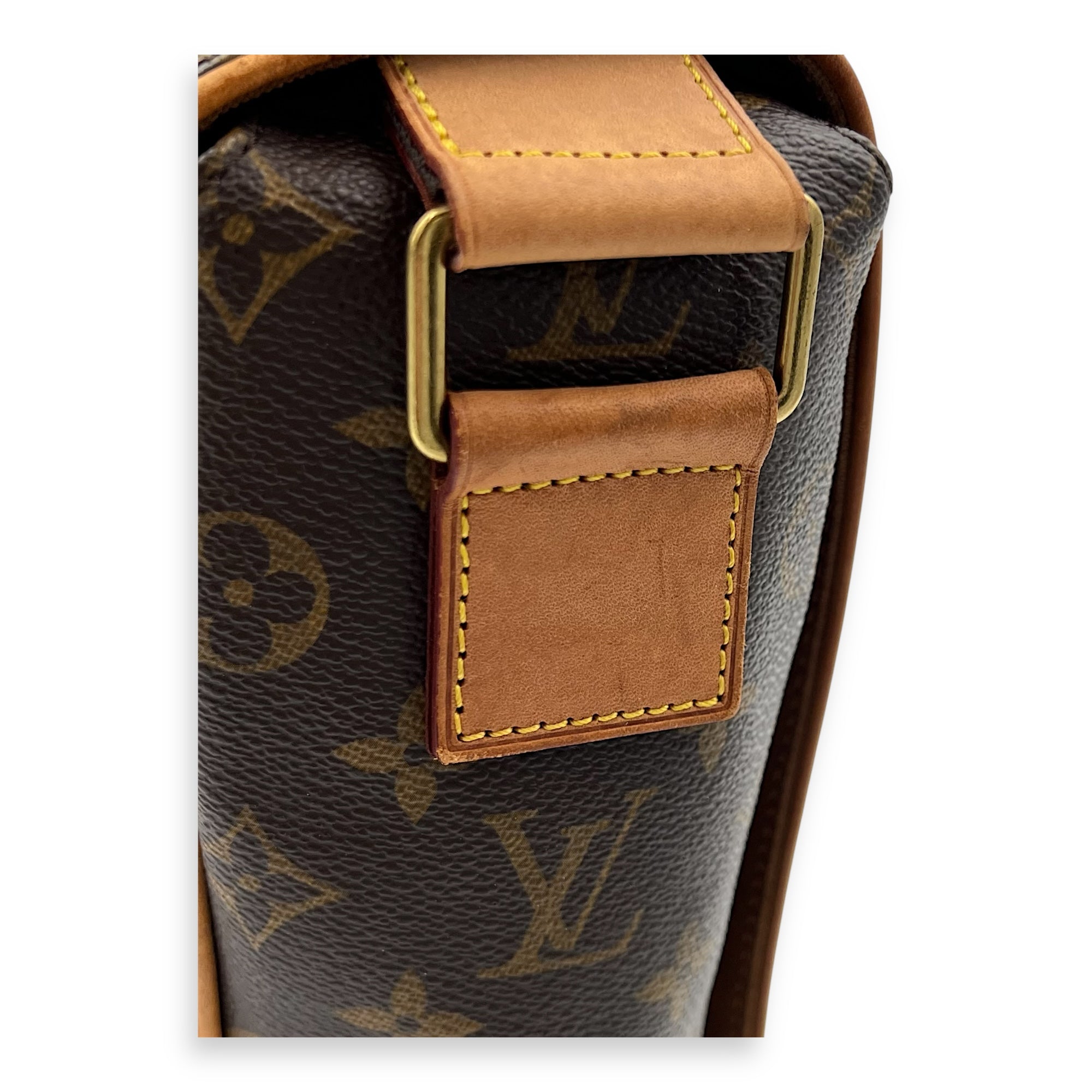 Valmy GM Brown Messenger in Monogram Coated Canvas, Gold hardware - Image 7