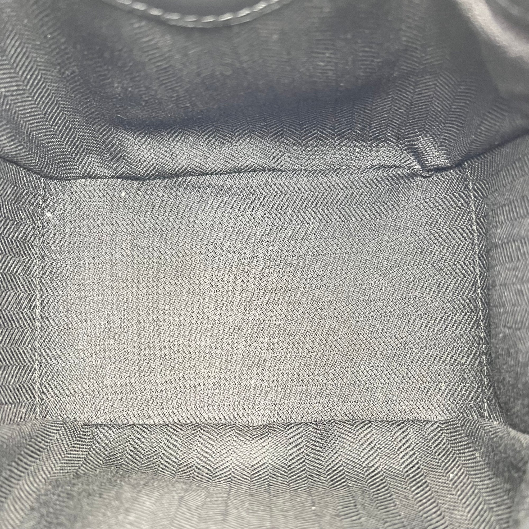 Hammock Shoulder Bag Mini Black White Brown in Canvas & Calfskin, Gold hardware - Image 9